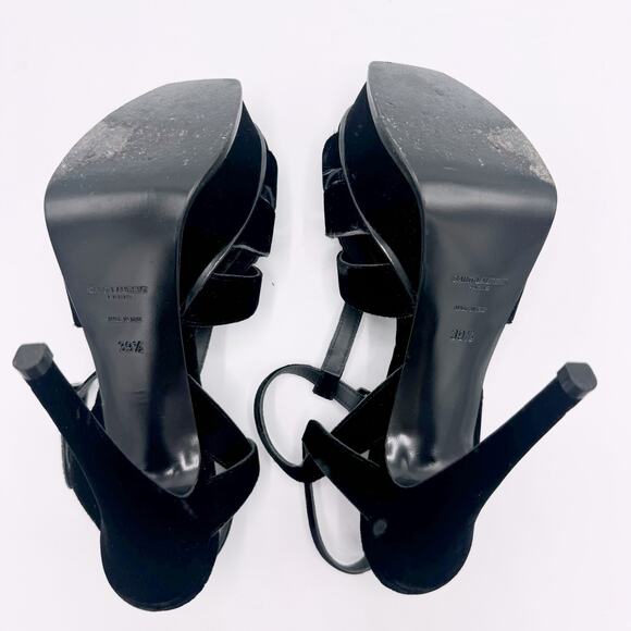 YSL Yves Saint Laurent Velvet Tribute Heels - Picture 15 of 15